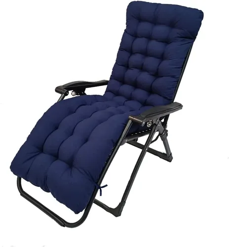 Miniatura 10 de BOOMSHY Cojines para silla de sol, cojín de tumbona de 67 pulgadas, colchón con respaldo antideslizante y funda elástica para jardín, exterior, Café
