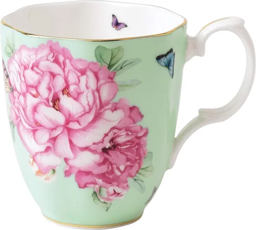 Miranda Kerr For Royal Albert Friendship - Taza vintage, color verde salvia, 13.5 onzas