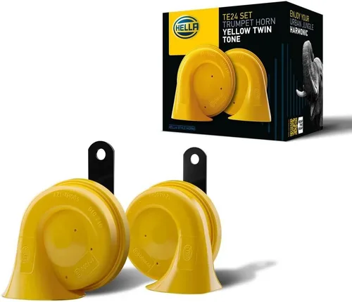 Miniatura 9 de HELLA 011225831 Kit de bocina de trompeta BX negra de 12 V (ajuste universal)