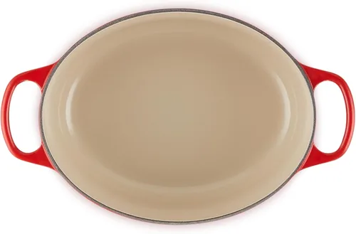Miniatura 3 de Le Creuset Horno holandés ovalado de hierro fundido esmaltado, 2.75 cuartos de galón, Cereza Cerise