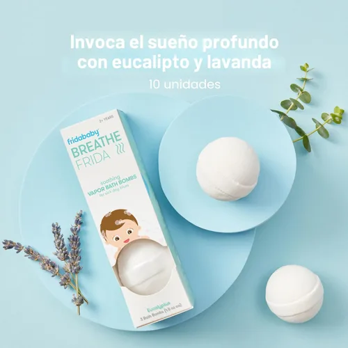 Miniatura 3 de Frida Baby - Bombas de baño de vapor natural para niños y niñas, bombas de baño de aceite esencial de eucalipto para aromaterapia, 10