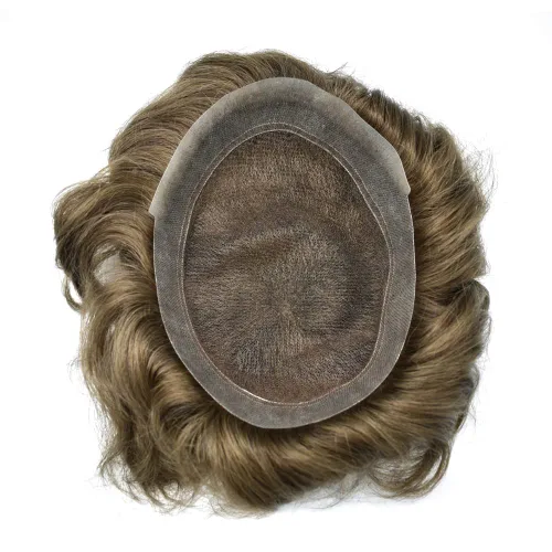 Miniatura 188 de Toupee para hombres Piezas de cabello humano real Encaje suizo para hombres Toupee unidades de cabello humano europeo para hombres Hairpieces