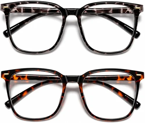 Miniatura 20 de Gafas cuadradas de gran tamaño con bloqueo de luz azul para mujeres y hombres, antifatiga para monitor de computadora, reducen la fatiga ocular