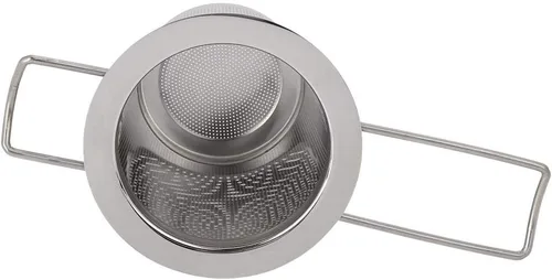 Miniatura 6 de Fdit Filtro plegable del colador de la taza del metal del infusor del té de la malla del acero inoxidable con la tapa