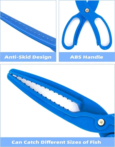 Miniatura 2 de Bluewing - Pinza de pesca de 9.85 pulgadas, 1 herramienta de control, controlador de abrazadera ligera, agarrador de peces antideslizante
