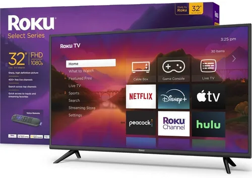 Miniatura 3 de Roku Paquete de Smart TV Full HD de 32 pulgadas, pantalla LED de 1080p, audio Dolby, funciona con Alexa, control remoto de voz, modo Bluetooth