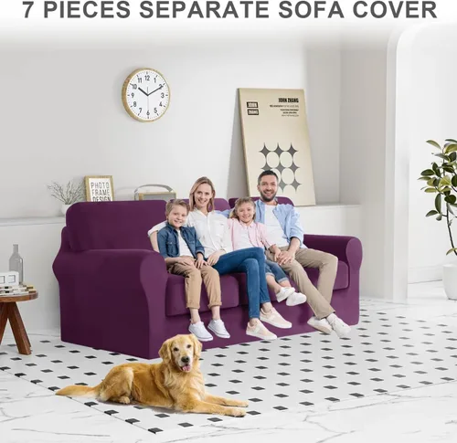Miniatura 143 de Funda para Sofá de Terciopelo, Fundas Elásticas para Sofá para Funda Principal Separada/Respaldos y Cojines de Asiento, Funda para Sofá, para Fundas