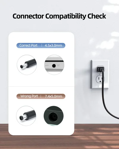 Miniatura 3 de Reemplazo del cargador de CA de 65 W para Dell 15 D15260 D15265 Cable adaptador de fuente de alimentación para portátil
