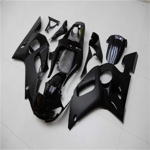 Miniatura 2 de Nuevo carenado de inyección negro mate brillante apto para Yamaha 1998-2002 YZF R6 1999 2000 2001 Kit pintado ABS plástico motocicleta carrocería