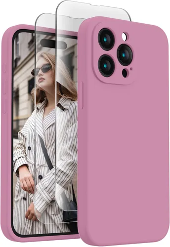 FireNova Funda diseñada para iPhone 15 Pro Max, funda de silicona mejorada [protección de cámara], forro interior de microfibra antiarañazos, 6.7