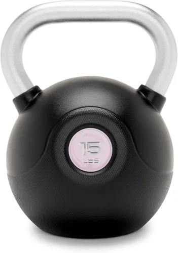 Miniatura 9 de Marcy Pesa rusa recubierta de poliuretano, pesas individuales de 10 a 40 libras con mango de acero texturizado, base plana, entrenamiento de fuerza