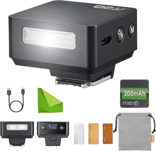 Miniatura 16 de Godox iT20 S IT20S TTL Mini Flash automático para Sony ZV-1 / ZV-E10 / ZV-1 II TTL/modos manuales con batería recargable USB-C de 300 mAh, reciclaje