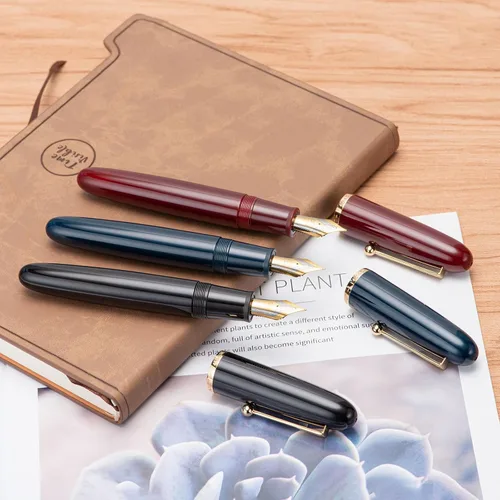 Miniatura 8 de Jinhao 9019 - Juego de 3 bolígrafos estilográficos de colores surtidos, tamaño 8, punta media, diseño clásico, bolígrafo de escritura suave
