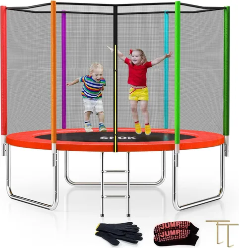 Miniatura 18 de SKOK Trampoline for Kids,400LBS Outdoor Trampoline with Net-ASTM Approved Trampoline for Children and Adults