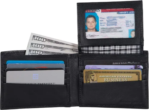Miniatura 3 de Ben Sherman Men's Manchester Slim Bifold Full-Grain Leather RFID Minimalist Gift Box Wallet