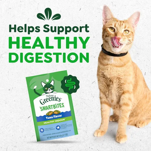 Miniatura 2 de Greenies Feline Smartbites, Receta saludable de golosinas para gatos, golosinas para gatos de interior, sabor a atún, paquete de 2.1 onzas
