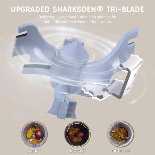 Miniatura 6 de Airthereal Revive R500-V Compostador eléctrico de cocina con cubierta visual, SHARKSDEN® Tri-Blade mejorado, convierte los residuos de alimentos
