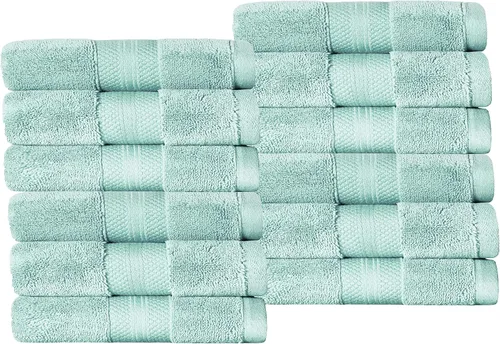 Miniatura 49 de Superior Juego de toallas de algodón turco de 9 piezas, 3 toallas de baño, 3 manos, 3 toallas faciales para el hogar, artículos esenciales de baño
