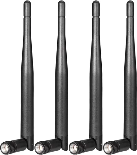Miniatura 10 de Bingfu Antena WiFi de doble banda 2.4GHz 5GHz 5.8GHz 3dBi RP-SMA Reemplazo de antena macho (paquete de 2) para enrutador WiFi, tarjeta de red