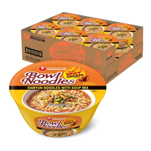 Miniatura 16 de Nongshim Kimchi Instant Ramen - Tazón para sopa de fideos, paquete de 6, Ramyun coreano con verduras, apto para microondas