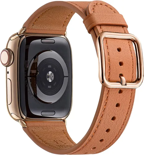 Miniatura 35 de MNBVCXZ Correas de cuero compatibles con Apple Watch para mujeres, correa de repuesto genuina para iWatch Series 11 10 9 8 7 6 5 4 3 2 1 SE 3 SE 2