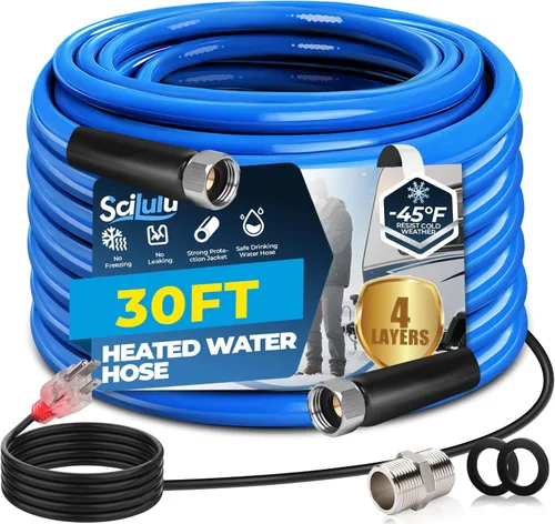 Miniatura 11 de Manguera de agua calefaccionada de 50 pies para RV, protección contra congelación hasta -45 °F, sin plomo y sin BPA, agua potable segura