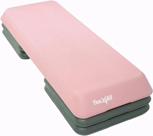 Miniatura 11 de Yes4All Plataforma ajustable de ejercicios aeróbicos para entrenamiento de tamaño para club de salud con 4 elevadores ajustables incluidos y A.