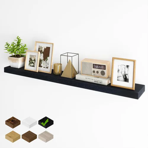 Miniatura 76 de Fun Memories Estantes flotantes para pared, estantes flotantes de 48 pulgadas de largo, juego de 1, estante colgante con soportes invisibles