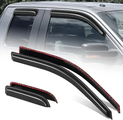 Miniatura 56 de DNA Motoring WVS-T2-0156 - Juego de 4 protectores de lluvia para ventana 04-08 Pacifica CS V6, tinte de humo, deflector de sol, viento y lluvia