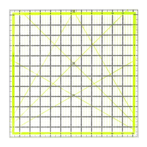 Miniatura 9 de UOOU Regla de acolchado (9.5 x 9.5 pulgadas), reglas de acolchado cuadradas, reglas de corte de tela, reglas de acolchado acrílico