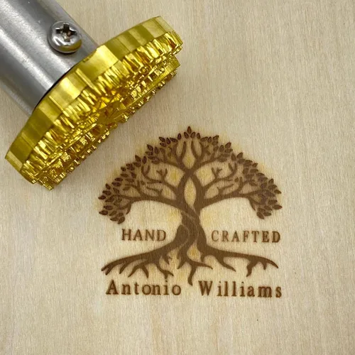 Hierro de marca eléctrica personalizada, sello de madera personalizable para carpintería y cuero, hierro de marca de alimentos 200 W 2.5 x 2.5