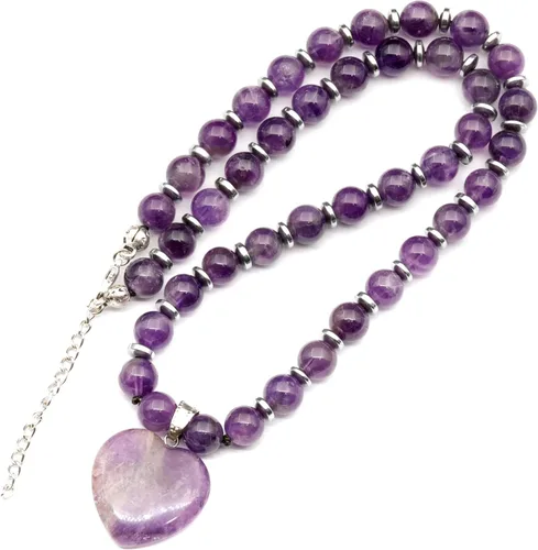 Miniatura 102 de Colgante de corazón de aventurina natural, Collar de cuentas de aventurina genuina, Collar de piedra verde, Collar de piedras preciosas, Cuentas