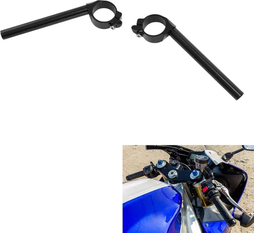 Miniatura 2 de Green-L Clip de tubo de horquilla de 1.969 in para manillar Yamaha YZF-R1 1998-2001 (negro)