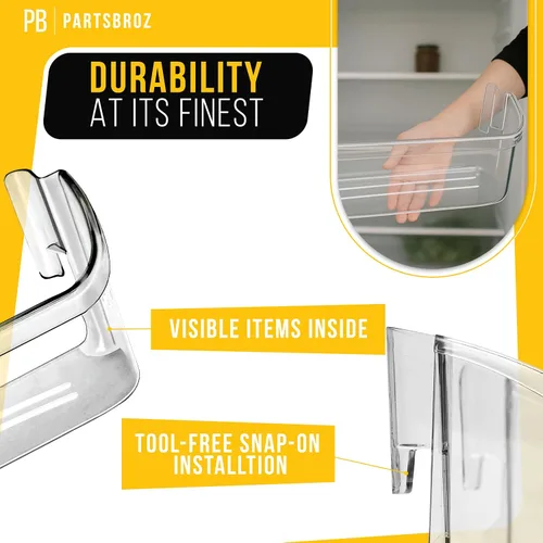 Miniatura 4 de PartsBroz 240323002 Estante para puerta de refrigerador (paquete de 2) para Frigidaire FGHS2631PF4A FGHS2655PF5A DGUS2645LF6A FGHS2631PF3
