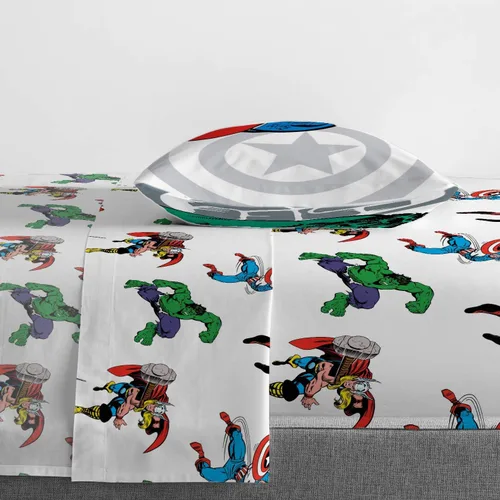 Miniatura 4 de Jay Franco Marvel Avengers Comic Cool - Paquete de ropa de cama individual de 8 piezas, incluye juego de cama, juego de sábanas