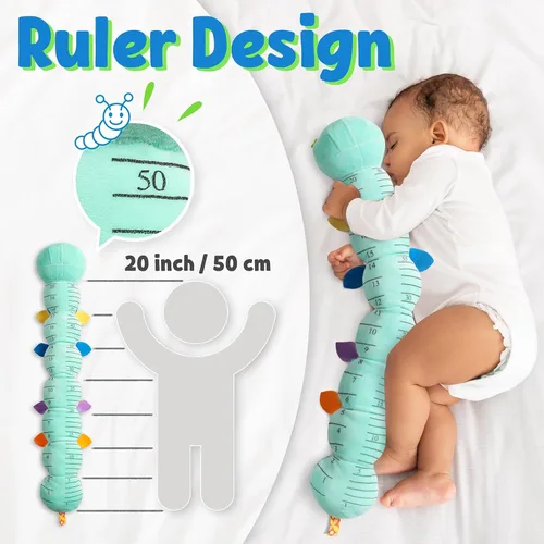 Miniatura 5 de LIGHTDESIRE Juguetes musicales para bebés de oruga, juguete de animal de peluche para bebé con crujido y sonajeros, juguetes sensoriales suaves