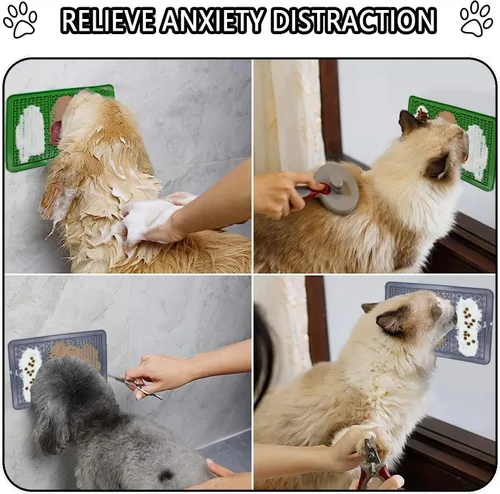 Miniatura 3 de Alfombrillas para lamer perros y gatos, alimentador lento y diseño antideslizante, tapete para lamer con ventosas para aliviar la ansiedad