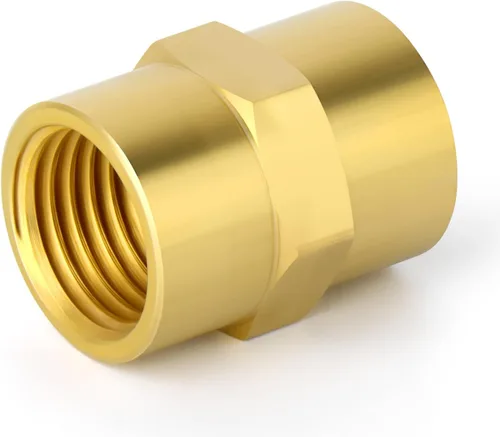 Miniatura 7 de GASHER 5 piezas de accesorios de tubería de latón, adaptador reductor, tubo hembra de 1/2 pulgada x tubo hembra de 1/2 pulgada