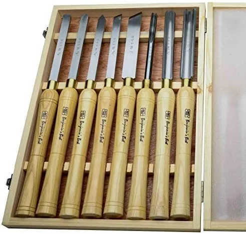 Miniatura 2 de PSI Woodworking LCHSS8 Juego de cincel de torno de madera HSS de 8 piezas