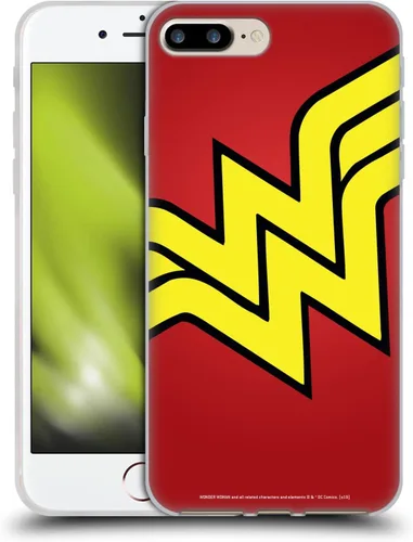 Miniatura 144 de Head Case Designs Funda de gel suave con licencia oficial de Wonder Woman DC Comics Classic Logos compatible con Apple iPhone 7 Plus/iPhone 8 Plus