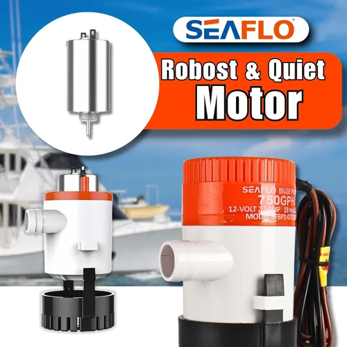 Miniatura 4 de SEAFLO Bomba de sentina Serie 01 750 GPH – 12V, Salida de 3/4", bomba sumergible marina con protección antibloqueo de aire, certificado CE y RoHS