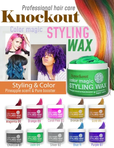 Miniatura 4 de Knockout Color Magic Hair Styling Wax (01 Charcoal)
