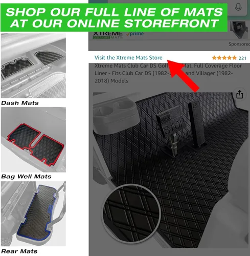 Miniatura 7 de Alfombrilla de goma compatible con modelos Evolution Classic Plus/Pro, Forester, Turfman (17-22) de carrito de golf Protección de revestimiento