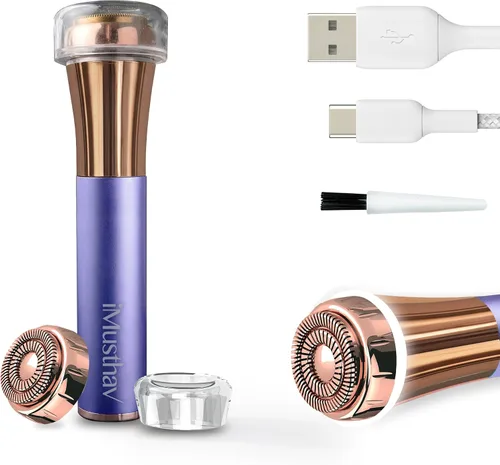 Miniatura 8 de Depilación facial para mujeres, removedor de vello facial eléctrico sin dolor e impecable, afeitadora facial y recortadora para labio superior