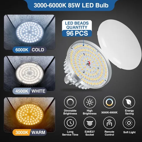 Miniatura 2 de EMART Kit de iluminación Softbox, softbox de 16 x 16 pulgadas, bombillas LED 3000K-6000K 85W con control remoto, trípode de 65 pulgadas, kit