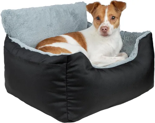 Miniatura 4 de Best Pet Supplies Cama para Casa de Perros Alfombra para Jaula Tienda Redonda Suave de Felpa para Razas Pequeñas, Medianas y Grandes - Negro, 21 x