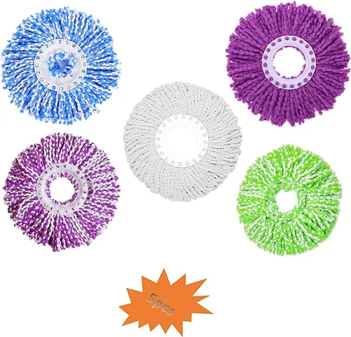 Miniatura 3 de 5 Recambios de microcabezal de repuesto para mopa giratoria 360° Spin Magic - Cabezal de mopa de microfibra, forma redonda, tamaño estándar