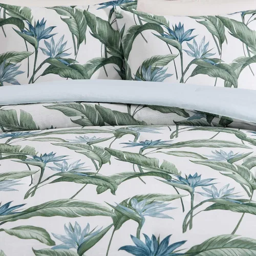 Miniatura 5 de Tommy Bahama - Juego de edredón tamaño Queen, ropa de cama costera de algodón suave con fundas de almohada, juego de cama floral tropical
