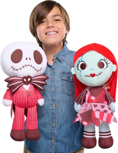 Miniatura 2 de Disney Just Play de Tim Burton's The Nightmare Before Christmas Eternally Yours - Jack Skellington de peluche grande, juguetes para niños de 3 años