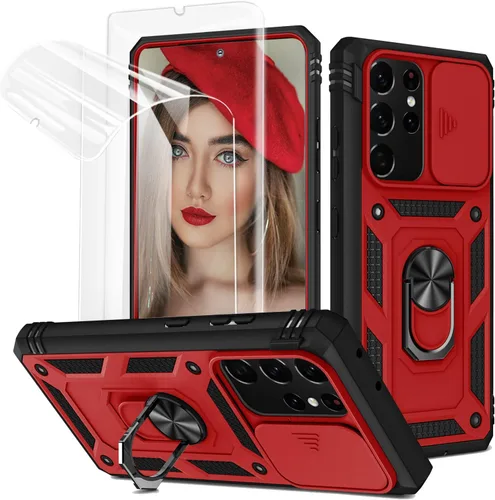 Miniatura 9 de Jeylly Funda para Samsung Galaxy S22 5G con [2 protectores de pantalla de vidrio templado], a prueba de golpes, grado militar, funda protectora